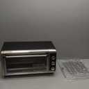 BLACK+DECKER TO3250XSBD 8-Slice Extra Wide Convection Countertop Toaster Oven, Includes Bake Pan, Broil Rack & Toasting Rack, Stainless Steel/Black