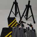 Backdrop Stand 10x7.5ft (WxH), Photo Backdrop Stand for Parties, Heavy Duty Background Stand Kit with 6 Clamps and 2 Sandbags
