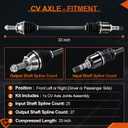 GEARLAST Front CV Axle Shaft Assembly Set for Subaru Forester