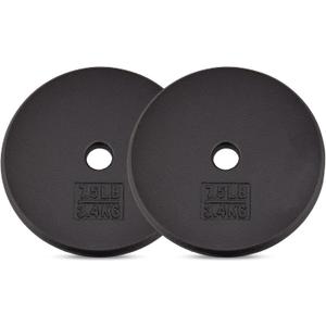 Yes4All Standard 1" Cast Iron Weight Plate - Ideal for Strength Training - Multiple Weight: 5LB to 25LB (Single & Set of 4) (1-Inch Center)