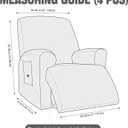 NORTHERN BROTHERS Recliner Chair Covers, Stretchy Recliner Couch Covers, Lazy Boy Velvet Chair Covers, Sofa Cover (Dark Brown, XL 1 Seat)