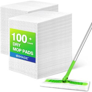 Dry Sweeping Cloths, 100 Count Mop Refill Compatible with Swiffer Sweeper - Disposable Duster Refills Mops for Cleaning Hardwood Floor Dust | Compatible with Swiffer Sweeper - Disposable Duster Refills Mops for Cleaning Hardwood Floor