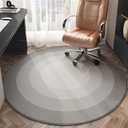 Round Office Chair Mat for Hardwood Floor Computer Gaming Rolling Chair Mat Floor Protector Mat Desk Rug Wood Tile Protection Mat for Office Home, Grey 2, Diameter 24"