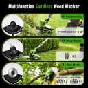 Cordless Weed Wacker, 4 in 1 Cordless String Trimmer with Wheels | 4 Type Replacement Blades, 21V Weed Eater , 2.6Ah Battery, Charge, Storage Bag, Foldable, Adjustable for Yard Garden Clearing