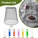 Anothera 10Pcs Chicken Wire Cloche Plant Covers, 9.29.2 Inches Plant Protectors from Animals, Metal Garden Plant Cages for Outdoor Plants, Keep Rabbits, Squirrels, Birds Out