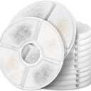 Cat Water Fountain Filters, Pack of 12 Replacement Filter Fit for 81oz/2.4LCat Pet Fountain, 3 Filtration System