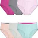 Fruit of the Loom Women's Breathable Underwear, Moisture Wicking Keeps You Cool & Comfortable, Available in Plus Size (9, Micro Mesh - Low Rise Brief - 6 Pack - Colors May Vary)