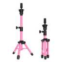 AliLeader 25 Inch Mannequin Head Stand Tripod for Mannequin Head Wig Stand Tripod Wig Head Stand for Training Heads and Canvas Block Head (Mannequin Head Not Included,Pink)
