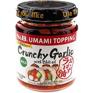 S&B Chili Oil with Crunchy Garlic, 3.88 Fl Ounce 2 PACK BB 9/10/25