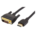 Amazon Basics HDMI-A to DVI (Male) Adapter Cable, Bi-Directional 1080P, Gold-Plated, 6 ft/1.8 m, Single Pack for Television, Black