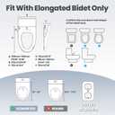 Tadashi Bidet Toilet Seat Elongated, Heated Toilet Seat, Instant Warm Water & Dryer, Feminine & Rear Wash, Self-Clean Nozzle, Slow Close Lid, Child/ECO/Silent Mode