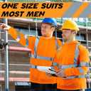 Amylove 4 Pcs Reflective Safety T Shirt High Visibility Work Shirts Sun Protection Construction, Size XL