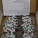 HOHOTIME 36Pcs Christmas Glitter Berries Stems, 9.5 Inch Artificial Christmas Tree Picks for Christmas Tree Decorations Ornaments DIY Crafts Vases Holiday Wedding Home Xmas Decor(White)