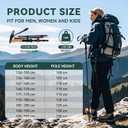 Carbon Fiber Trekking Poles 2-Pack - Lightweight Collapsible Hiking Sticks with Cork Grip & Quick-Lock System, Portable Walking Poles for Travel & Backpacking, Suitable for Men, Women and Seniors