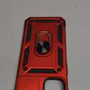 SunStory Compatible with iPhone 15 Plus Case with HD Screen Protector & Slide Camera Cover & Rotated Ring Kickstand, [Military-Grade] Phone Case for iPhone 15 Plus,Red