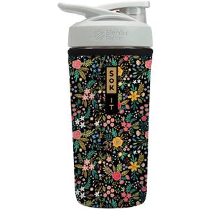 Sok It BotlSok Protein Blender Shaker Bottle Sleeve Insulated Neoprene Cover (English Garden Picnic, Fits 28oz Blender)