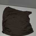 WDIRARA Women's Off Shoulder Tops Sleeveless Ruched Going Out Crop Tank Top XL Coffee Brown