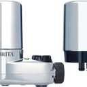 Brita Basic Faucet Mount Water Filtration System, BPA-Free Faucet Water Purifier for Sink, Reduces 99% of Lead, Filter Replaces 2,250 Plastic Water Bottles a Year, Lasts Four Months, Includes 1 System/2 Filters, Chrome