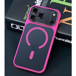 Magnetic for iPhone 17 Pro Max Case with Integrated Camera Protection, [Seamless Work with Magsafe] [Military Grade Shockproof] [Covered Camera Control Button] for iPhone 17 Pro Max 6.9'', Hot Pink