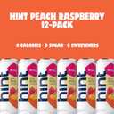 Hint Canned Water, Peach Raspberry - Purified Flavored Water with Zero Calories, Natural Flavors, and Sugar Free - 12 Fl Oz Cans (Pack of 12) (EXP 07/18/27)