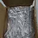 100 Pack Garden Landscape Staples, 6 Inch 11 Gauge Galvanized Garden Stakes Ground U Shaped Landscape Pins to Secure Lawn Fabrics Weed Barrier Covers Ground Cover and Landscaping