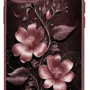 Compatible with iPhone 15 Plus Case,Glossy Case All-Round Protection Shockproof Anti-Scratches TPU Cover,Cases for Man Woman- Pink Flower Stained Glass