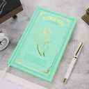 College Rule Journal Notebook for Women Girls, 216 Pages Journals for Writing A5 Hardcover Notebook for School, Note Taking, Journaling (Green)