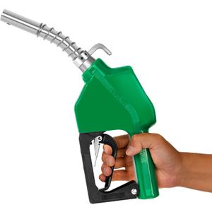 3/4" NPT Automatic Fuel Nozzle with Hook, Gas Pump Handle Fuel Nozzle with 3-speed Padlock (9-16 GPM) for Gasoline, Diesel, Biodiesel up to B20, E15 & Kerosene