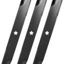 Keycci 539113312 Hi Lift Mower Blade Compatibles with 61" Deck, 510417901 High Lift Blades for Hu sqvarna MZ 61, MZ6125, MZ6128, MZ6125 C, MZT61, EZ5224, EZ6124, FD61M, 539-113312-A, 3 Pack