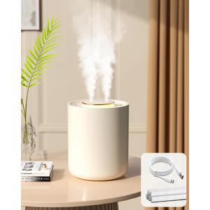 Portable Small Humidifier, 1500ml Small Humidifiers for Bedroom Baby, 1800mAh USB Personal Desktop Portable Humidifiers for Travel,Office, Car, Home, Auto Shut-Off, 3 Mist Modes, Super Quiet (Khaki)