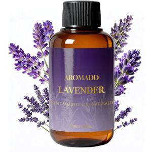 Aromadd Lavender Diffuser Oil Inspired by Luxury Hotel Scent, Essential Oils for Waterless Diffuser, Pure Soothing Lavender Aroma, Long-Lasting & Natural Home Fragrance - 3.38 fl oz (100 mL)