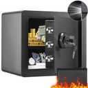 VEVOR Safe 1.2 Cubic Feet Steel Security Safe with Digital Keypad and 2 Keys, Cabinet Safe with Fire-proof Bag, Protect Cash, Gold, Jewelry, Documents for Home, Hotel, 15.8x11.8x13.8 inche