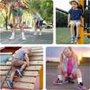 20 Pairs Toddler Kids Crew Socks - Boys Girls Athletic Mid Calf Cut for School, 1-13 Years (#2 Black,white)