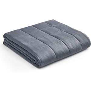 YnM Weighted Blanket,Heavy 100 Percent Oeko-Tex Certified Cotton Material(Dark Grey, 80''x87'' 30lbs), Two Persons(140~240lb) Sharing Use on Queen/King Bed | A Duvet Included