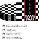 80 Pcs Racing Party Plates and Napkins for 40 Guests - Disposable 7" Racing Plates & Napkins Set, Race Car Themed Tableware for Birthday, Baby Shower,Boys’ Racing Parties,Motorsport Celebrations