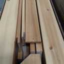 Backyard Discovery Callahan 8' x 5' Cedar Wood Outdoor Patio Pergola Swing Bench with Trellis, Two-Person Seating, Chains, Water Resistance, 600 Lb Weight Capacity for Porch, Patio, Deck, Garden