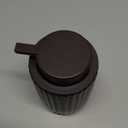 Ceramic Foaming Soap Dispenser, 12 oz Bathroom Foam Hand Soap Dispenser, Refillable Lotion Soap Dispenser with Removable Pump for Kitchen Hand Wash Dispenser, Modern Home Decor (Black)