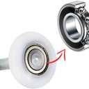 DURA-LIFT Ultra-Life 2" Reinforced 6200Z Bearing Nylon Garage Door Roller and 4" Stem (10 Pack)