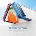 Compatible with Google Pixel 10 Pro XL Case, Clear Cute Gradient Slim Phone Cover Reinforced TPU Bumper Hard PC Back Shockproof Protective Case 6.8 inch 2025 (Blue Pink)