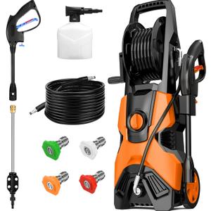 Electric Pressure Washer, 2.8 GPM Power Washer, 4 Quick Connect Nozzles Electric Power Washer, High Pressure Cleaning Machine with Foam Cannon for Cars/Fences/Patios Deals Pressure Washer
