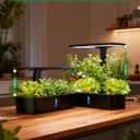 Hydroponics Growing System Kits,Smart Indoor Herb Garden with 24W LED Grow Light Planting Height Adjustablewith,12 Pods Plant Germination Kit,with Quiet Pump, Ideal Gift for All Ages