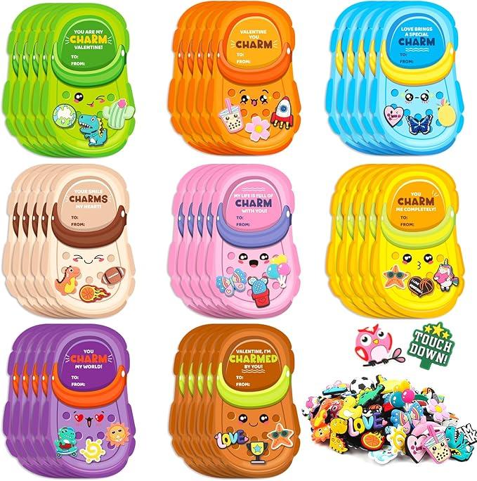 SpringFlower Valentines Day Cards For Kids, 23 Valentine Cards , Valentine Exchange Card for Boys Girls, Classroom School Gift Exchange Prizes Party Favors Suppy