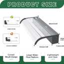 Waterfall Spillway, Clear Acrylic Pool Fountain w/Top Open Lip & Pipe Connector Kits for Outdoor/Indoor Decorative, 23.6'' Pool Water Feature for Garden Patio, Backyard Koi Pond Decor