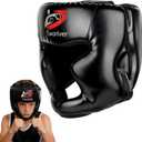 Boxing Headgear 1 Pack, Adjustable Boxing Head Gear Toys Gifts for Girls Boys Helmet for Adult Men & Kids,Closed-Type Safe,for MMA Sparring,Muay Thai,Kickboxing Training Gear,Strong Grip (Black)