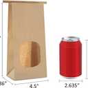 BagDream Bakery Bags with Window 50Pcs 4.5x2.36x9.6 Inches Kraft Brown Paper Bags with Window, Tin Tie Tab Lock, for Bakery, Cookie, Coffee Bean, Party Favor, Snack