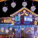 Outdoor Christmas Balls Lights Tree Lights Waterproof, 4 Pack 7.87" LED Hanging Globe Sphere Lights with 8 Lighting Modes Memory Timer Plug for Party Wedding Xmas Porch Patio Garden Yard Decorations (Multicolor)