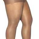 Hanes Curves Control Top Sheer Toe Silky Sheer Pantyhose with Wicking Cool Comfort, Nude, Size 1X - 2X (Pack of 1)