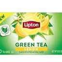 Lipton Lemon Green Tea Bags, Flavored, Unsweetened Teabags for Hot Tea or Iced Tea with Caffeine and Flavonoids, 6 PACK BB Date SEP/08/2025