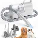 Hicozy S1+ Dog Grooming Vacuum, 12000Pa Minimum 50dB Quiet Dog Vacuum for Shedding Grooming with 2L Dust Cup, 6 Professional Pet Accessories with Clippers, Gray