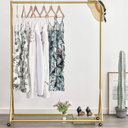 BOSURU Gold Pipe Clothing Racks Freestanding, Modern Metal Clothes Rack Heavy Duty, Easy Assemble Clothing Rack for Hanging Boutiques and Bedroom 47" L